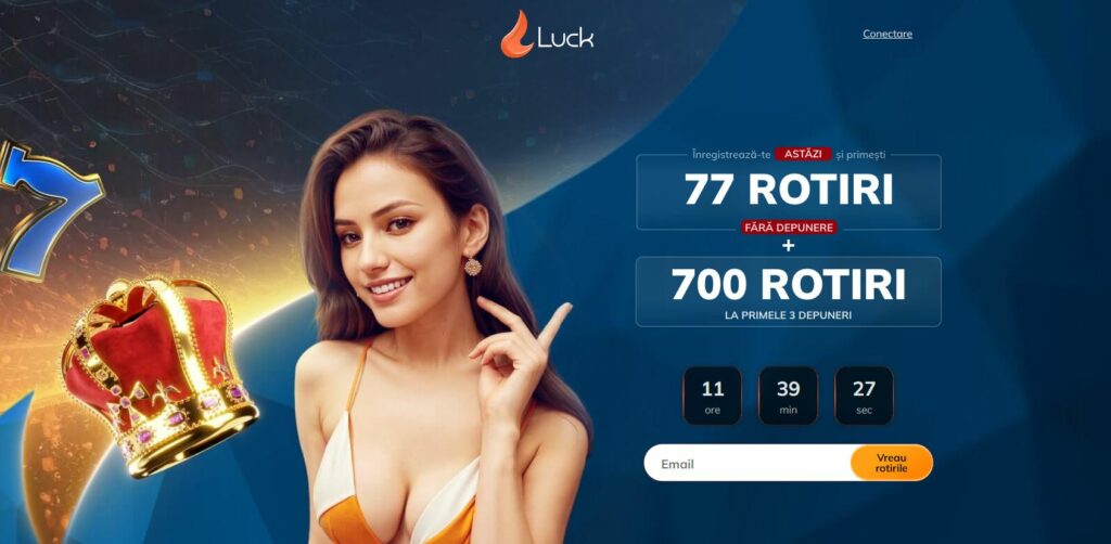 77 rotiri fara depunere Luck Casino